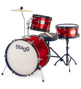 STAGG TIM JR 3/16B RD 3 PARÇA ÇOCUK AKUSTİK DAVUL SETİ KIRMIZI