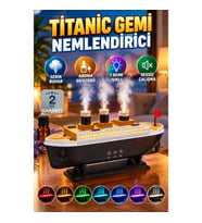 Gemi Tasarımlı Hava Nemlendirici ve Aroma Difüzörü – 7 Renk Işıklı Dekoratif Model