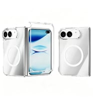 Apple iPhone Duo Kılıf Zore M-safe Şarj Özellikli Şeffaf Kamera Çerçeveli Porto Kapak