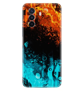 Huawei Nova Y70 Y90 Nova 9 SE  Kılıf Desemli Silikon Orange Blue Color 1665