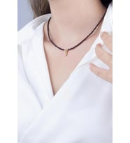 Ş Harfli Kahve Boncuk Tasarım Kolye