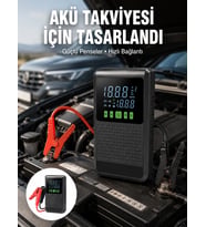 4’ü 1 Arada Jump Starter Hava Kompresörü Powerbank ve LED Fener Yeni Nesil