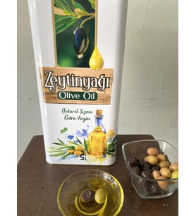 Zeytin yağı 5 lt naturel soğuk sıkım 0,2 dizem zeytinyağı