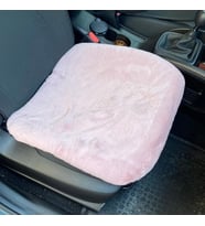 Yumuşak Tüylü Peluş Serme Oto Koltuk Koruyucu Minder Ön Tekli Pudra Pembe