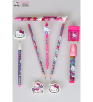 DEKOMUS İLE YENİ SEZON LİSANSLI HELLO KITTY 9 PARÇA " FULL " KALEM SETİ (Pembe)