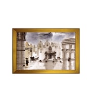Manzara Temalı Kanvas Tablo 80 x 110 cm Gold Çerçeve