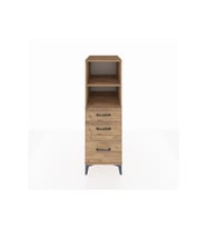 Kronos Dolap 2 Raflı 3 Çekmeceli 44x59x134 Çam-Çam