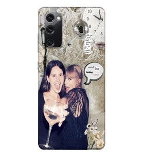 Samsung Galaxy S20 FE Uyumlu Lana Del Rey ve Taylor Swift Desenli Şeffaf Telefon Kılıfı