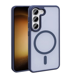 Galaxy S24 FE Kılıf Magsafe Şarj Özellikli Mat Arka Yüzey Zore Sio Kapak (Mavi)