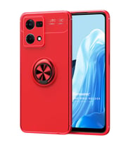 Microsonic Oppo Reno 7 4G Kılıf Kickstand Ring Holder Kırmızı