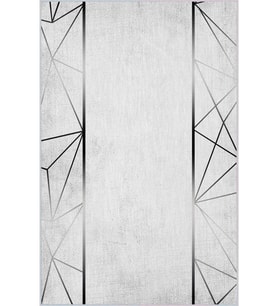 Eliana Home Baskılı, Yıkanabilir Kaymaz Taban Salon Halısı LNA1288 100x150 cm (Gri)