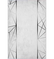 Eliana Home Baskılı, Yıkanabilir Kaymaz Taban Salon Halısı LNA1288 100x150 cm (Gri)