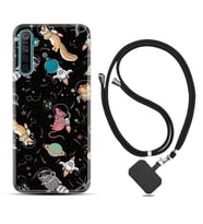 Realme 5i 5 Pro 6i 7 Pro 8 Kılıf Boyun Askılı Silikon Planet Animals 1771