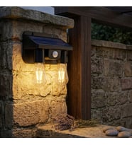 Sensörlü Solar İkili LED Ampul Lamba - Çift Başlıklı - Güneş Enerjili Aydınlatma
