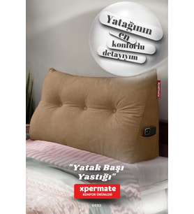 Yatak Başı Yastığı Sırt ve Bel Destek Yastığı 90 cm Yaslanma ve Dinlenme Yastığı