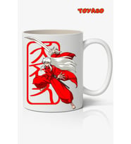 Inuyasha Tessaiga - Inuyasha Anime Temalı Beyaz Kupa Bardak Sevgiliye Arkadaşa Hediye