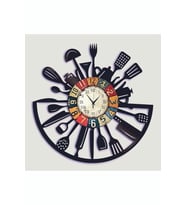 bilge Tasarım Mutfak ( kitchen ) Duvar Saati 40 x 40 CM (Karışık)