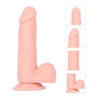 18 Cm Esnek Dokuda Güçlü Vantuza Sahip Realistik Penis