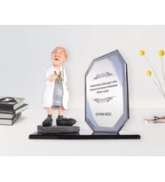 BK Gift Kişiye Özel Kadın Doktor Biblo (Beyaz)