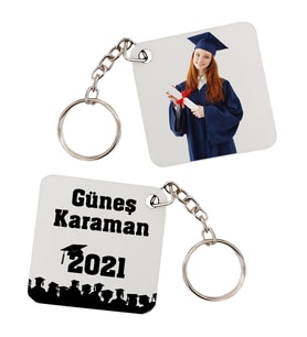 Mezuniyet Hediyesi - Fotoğraflı Kişiye Özel Anahtarlık