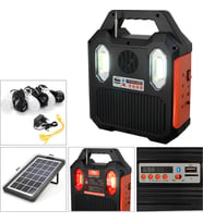 Güneş Enerjili Solar Şarjlı Mp3 Bluetooth radyolu Çadır Kamp Aydınlatma Fener Seti