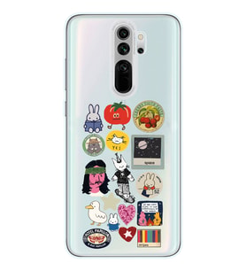 Xiaomi Redmi Note 8 PRO Uyumlu Sticker Tasarımlı Şeffaf Telefon Kılıfı