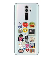 Xiaomi Redmi Note 8 PRO Uyumlu Sticker Tasarımlı Şeffaf Telefon Kılıfı