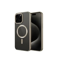 Apple iPhone 15 Pro Max Uyumlu Kılıf Mat Tasarımlı M-safe Wireless Şarj Özellikli Zore Mat Setro Kapak (Koyu Gri)