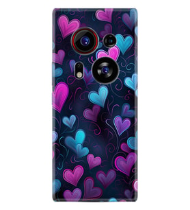 Phantom X2 Pro Kılıf Boutique Baskılı Resimli Mavi Kalp Pcode -082