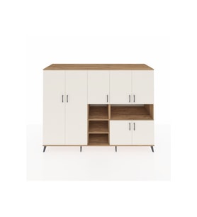 Kronos Dolap 13 Raflı 7 Kapaklı 220x59x163 Çam-Aytaşı/Çam