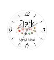 Kişiye Özel Fizik Öğretmeni Smbll Çap 30 Bombeli Gerçek Cam Duvar Saati