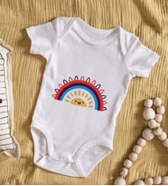 BK Kids Gökkuşağı Tasarımlı Bebek Body Zıbın - Model 1