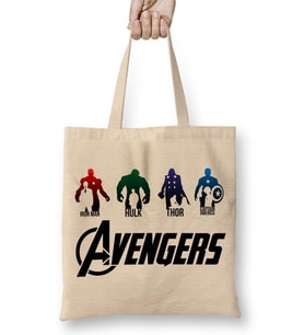 Avengers İron Man Hulk Thor Captain Amerika Bez Çanta Uzun Saplı