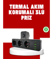 7 Portlu Çoklu Priz Usb Ve Type-c Girişli Akıllı Güç Ünitesi