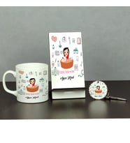 Tıbbi Sekreter Üçlü Set (Kupa + Telefon Standı + Anahtarlık)