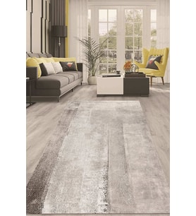 Dijital Kaymaz Taban Yıkanabilir Modern Renkli Salon Halısı Mutfak Halısı Yolluk ND-HT-256 (Gri)