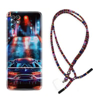 INFINIX Note 11 Pro Note 10 Hot 9 Play Kılıf Boyun Asklı Rasta Silikon Neon Cars 1724