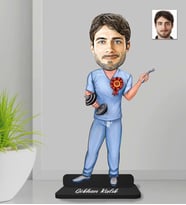 Kişiye Özel Sporcu Doktor Erkek Ahşap Biblo-1