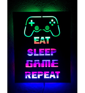 Gamer Led Işıklı Tablo