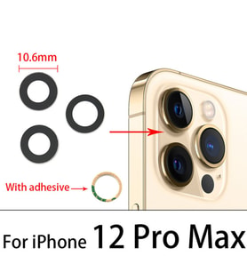 iPhone 12 PRO MAX Arka Kamera Camı Lens Yapışkanlı