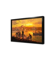 Günbatımı İstanbul Çerçeveli Mdf Tablo