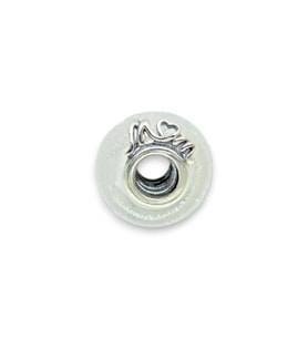 Anne Aşkı Beyaz Murano Charm  925 Ayar Gümüş