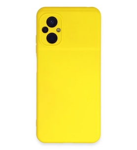 Poco M5 Kılıf Nano içi Kadife Silikon - Sarı