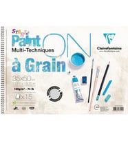ESMO PD 966450 CLAIREFONTAINE PAINT-ON A GRAIN START 35x50cm SPİRALLİ ÇOK AMAÇLI ÇİZİM BLOK 160gr 15