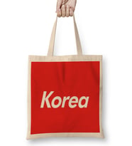 Kpop Korea Box Logo Bez Çanta Uzun Saplı