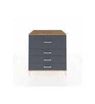 Kronos Şifonyer 4 Çekmeceli 88x59x96 Çam-Antrasit
