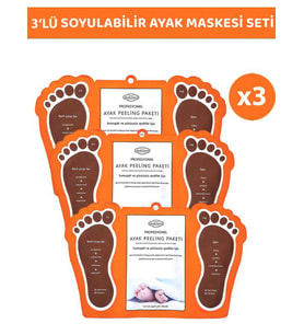 ÇORAP TİPİ AYAK PEELİNG MASKESİ 3'LÜ