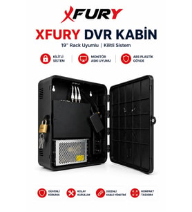 FURY DVR NVR Kamera Kayıt Cihazı Kabini - ABS Plastik Monitör Askı Kutusu 42x32x11 cm