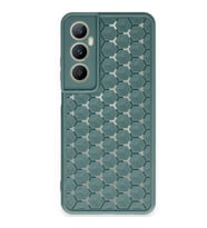 Realme C65 Kılıf Petek Silikon Kapak - Koyu Yeşil