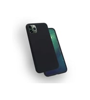 Apple iPhone 11 Pro Max Uyumlu Kılıf Zore Silk Silikon (Siyah)